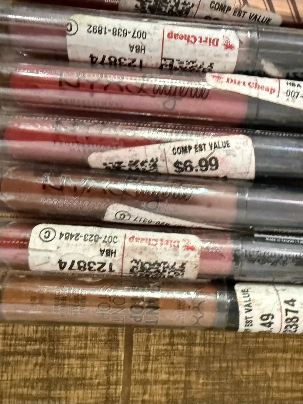 NYX Lip Liner Lot in Burgundy, Rose, Mauve, Nude, Brown